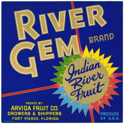 River Gem Brand Citrus Label by Anonymous