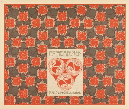 Rothebeeren Seiden Gewebe by Koloman Moser
