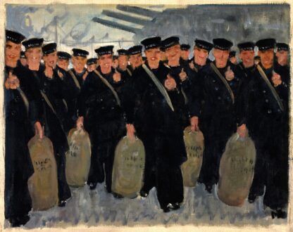 Sailors embarking for overseas by Thomas Cantrell Dugdale