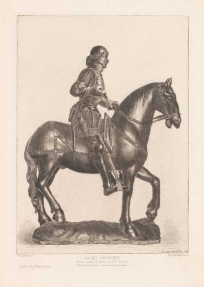 Saint George on horseback by Henri-Charles Guérard