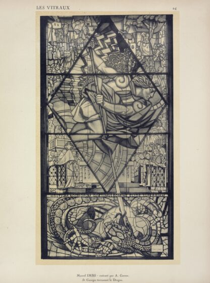 Saint-Georges terrassant le dragon, au Pavillon du Vitrail by Jacques Gruber