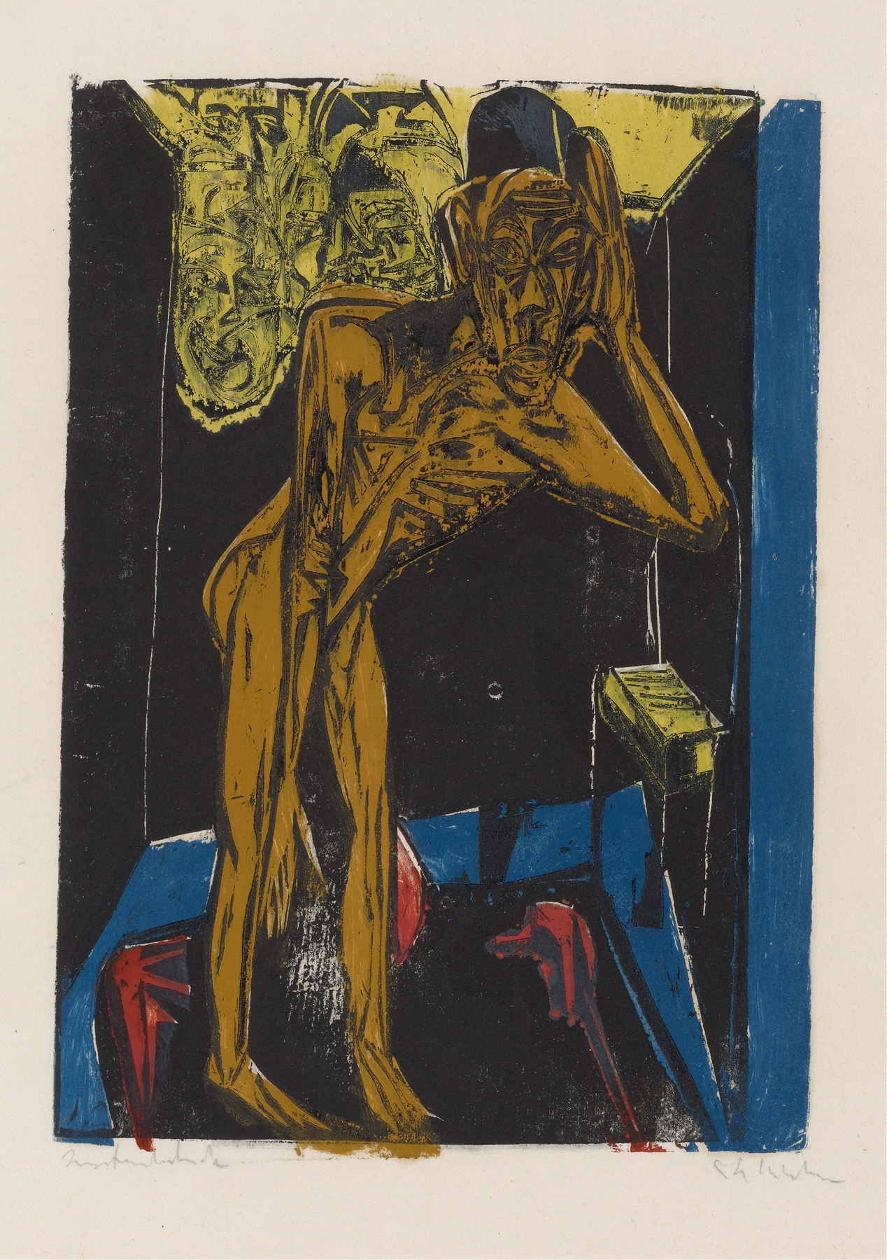 Schlemihl in der Einsamkeit des Zimmers by Ernst Ludwig Kirchner