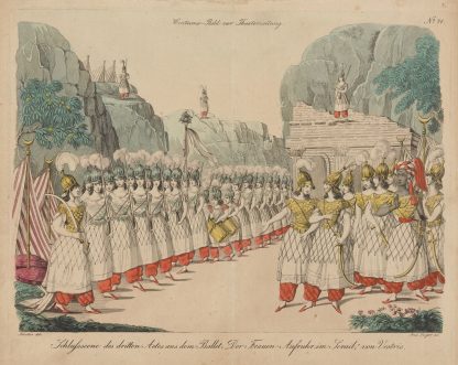 Schlussscene des dritten Actes aus dem Ballet ‘Der Frauen-Aufruhr im Serail,’ von Vestris by Johann Christian Schoeller