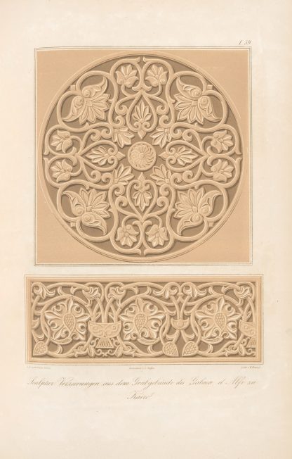 Sculptur Verzierung aus dem Grabgebäude des Galaon el Alfi zu Kairo by Friedrich Maximilian Hessemer