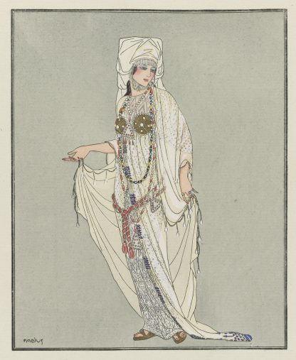 Sophonisbe ; Projet de Costume de Worth pour Mme Bartet by Fabius