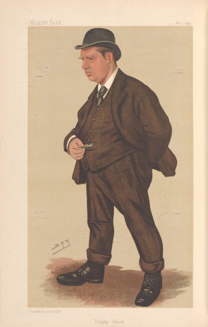 Sports, Miscellaneous; Rugby; ‘Rugby Union’, Mr. G. Rowland Hill, February 1, 1890 by Leslie Matthew Ward
