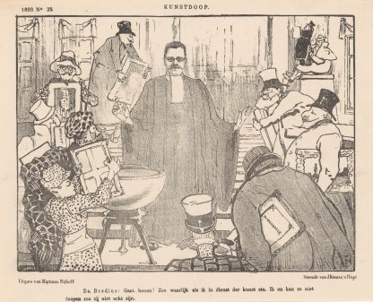 Spotprent over de kunsthistoricus Abraham Bredius by Theo van Hoytema