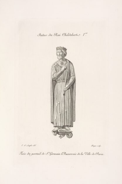Statue du roi Childebert Ier. by Nicolas Xavier Willemin