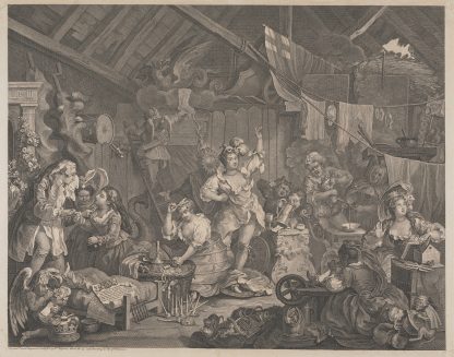 Strolling Actresses Dressing in a Barn by William Hogarth