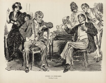 Studies in expression – Reading the play by Charles Dana Gibson