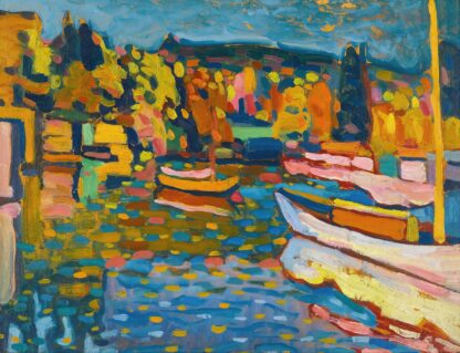 Study For Autumn Landscape With Boats by Wassily Kandinsky