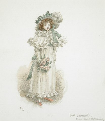 Study of a Fully Dressed Little Girl by Kate Greenaway