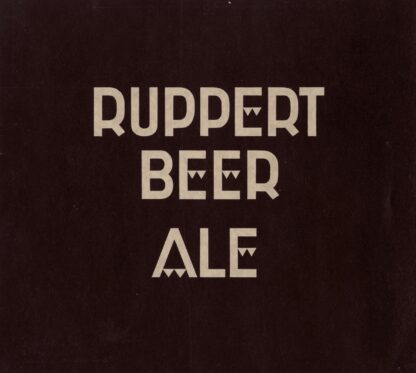 Stylized logo for Ruppert Beer by Winold Reiss