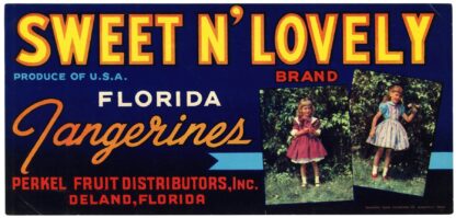 Sweet N’ Lovely Brand Florida Tangerines Label by Anonymous