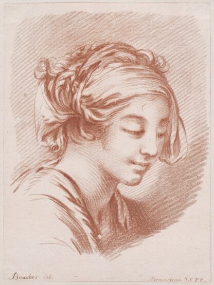 Tête de paysanne by Gilles Demarteau the Elder