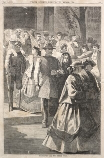 Thanksgiving Day – The Church Porch by Winslow Homer