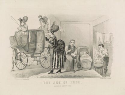 The age of iron. Man as he expects to be by Currier & Ives.