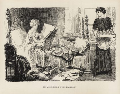 The announcement of her engagement by Charles Dana Gibson