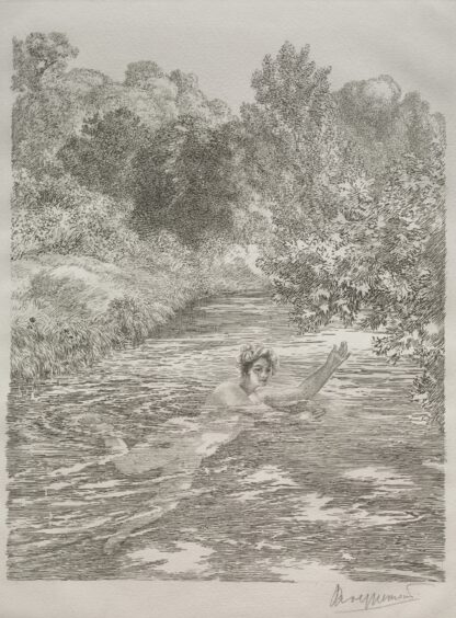 The Bather by Félix Bracquemond