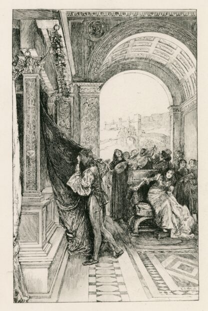 The casket scene, Merchant of Venice, III, 2 by Edwin Austin Abbey