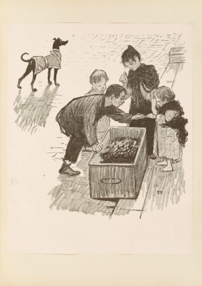 The Children And The Rich Man’s Dog by Théophile Alexandre Steinlen