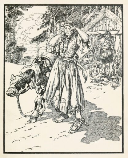 The girl drove the heifer out to graze by Noel Nisbet