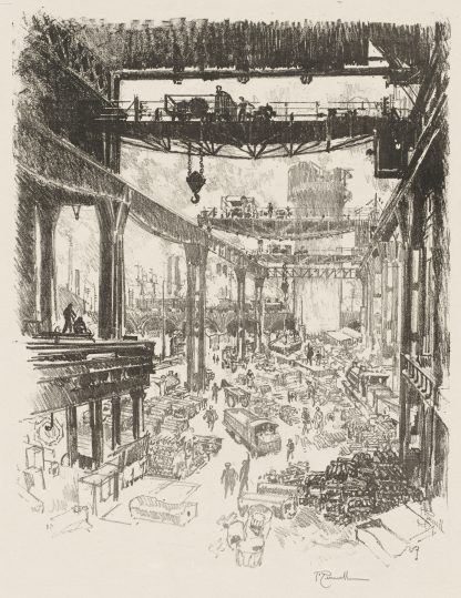 The Great Tower, Pig Iron by Joseph Pennell