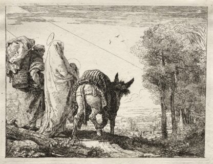 The Holy Family Approaching a Village by Giovanni Domenico Tiepolo