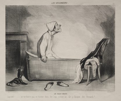 The Hot Bath by Honoré Daumier