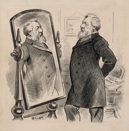 The hour has come, and the man is here! James Blaine’s ‘reflection’ as to who ought to be the next president by Bernard Gillam