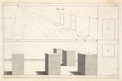 The manner of designing in perspective, without occult lines. by Andrea Pozzo