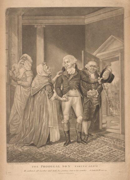 The Prodigal Son taking leave. by Anonymous