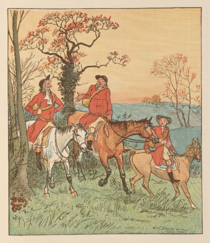 The Three Jovial Huntsmen Pl.9 by Randolph Caldecott