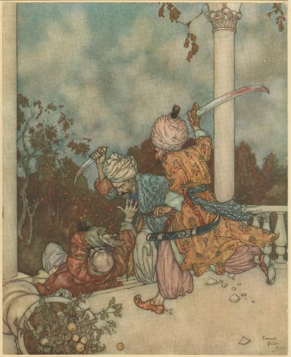 They overtook him just as he reached the steps of the main porch by Edmund Dulac