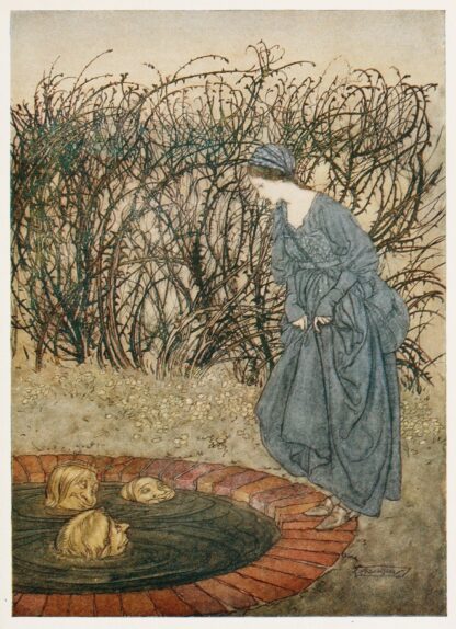They thanked her and said good-bye, and she went on her journey by Arthur Rackham