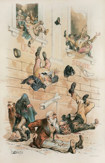 Throw ’em out! by Joseph Ferdinand Keppler