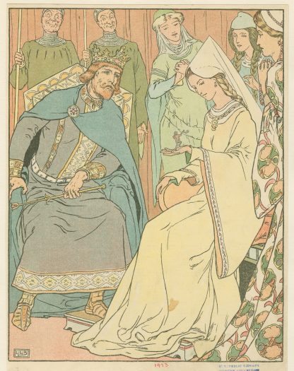 Tom Thumb with the king and queen by Leonard Leslie Brooke
