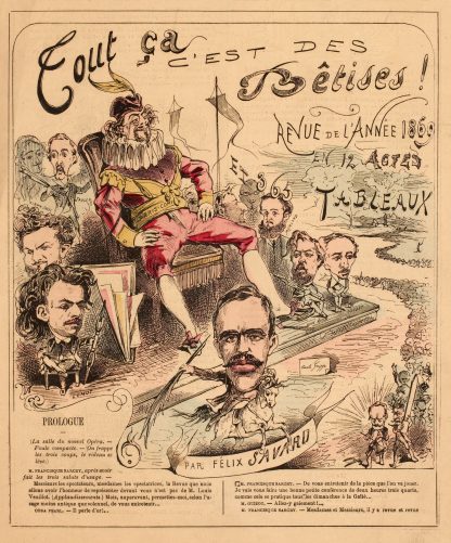 Tout ça c’est des Bêtises Revue de l’Année 1869 en 12 actes et 365 tableaux by Valentin Achille Lemot