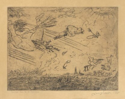 Tovenaars in de stormwind by James Ensor