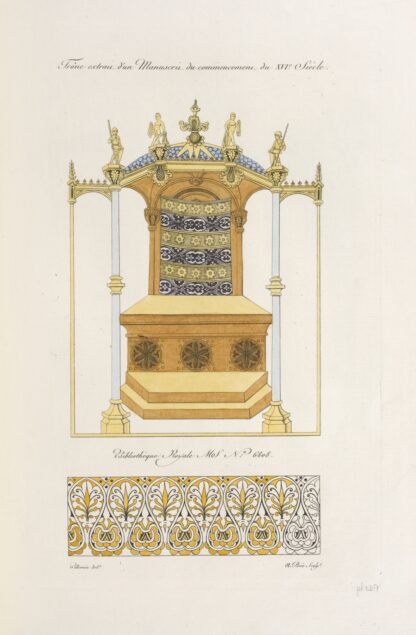 Trône extrait d’un manuscrit du commencement du XVIe. siècle. by Nicolas Xavier Willemin