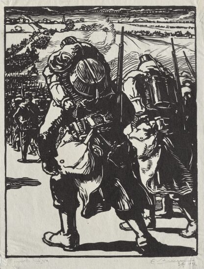 Troupe en marche by Auguste Louis Lepère