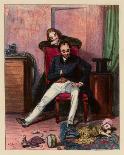 Tu ne sais pas, Mosieu Coquardeau, ce que ta fille a fait. c’est égal il me déplairait by Paul Gavarni