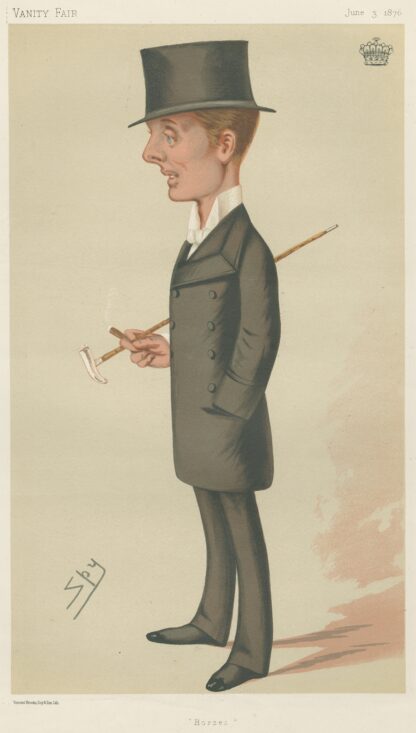 Turf Devotees; ‘Horses’, The Earl of Rosebery, June 3, 1876 by Leslie Matthew Ward