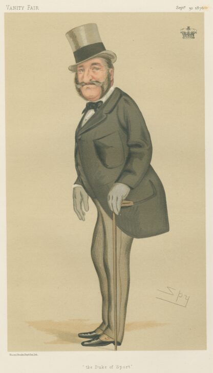 Turf Devotees; ‘The Duke of Sport’, The Duke of Beaufort, September 30, 1876 by Leslie Matthew Ward