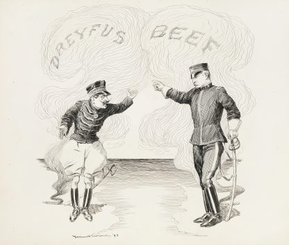 Two military men, one from France and the other from the U.S., confront each other over scandals in the other’s country while disregarding their own by William Henry Walker