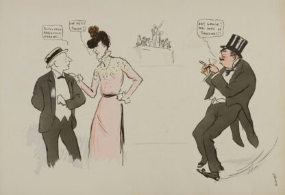 Un petit Tango ! Louise Balty, Fordyce, Maurice Bertrand by Georges Goursat (Sem)
