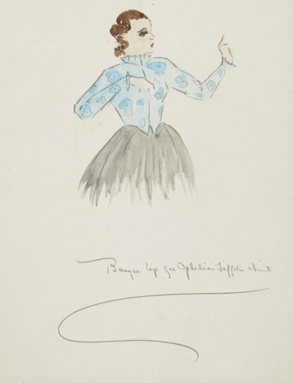 Uncle Tom’s Cabin: Blue flowered blouse, with grey skirt by Peter Crosby