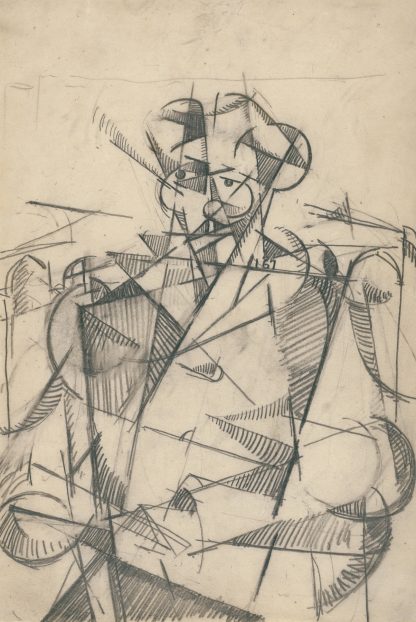 Untitled [Cubist portrait of a seated man] by Albert Gleizes