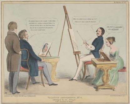 Vacation Amusements. No. 4 Cultivating the Fine Arts.— Etching, & c. or HB’s Ascendancy in danger! by John Doyle