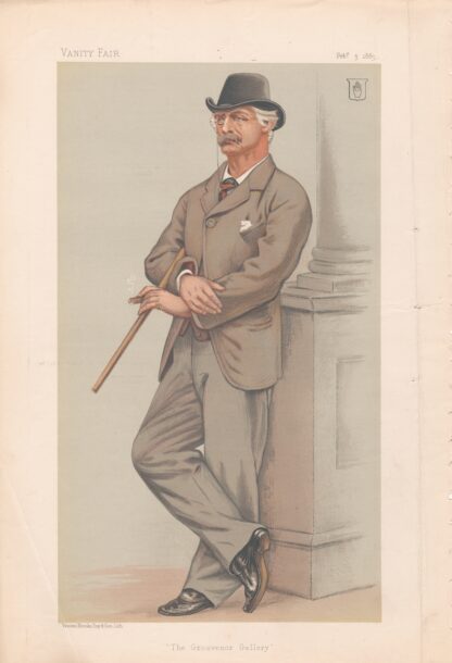 Vanity Fair – Artists. ‘The Grosvernor Gallery, Coutts, Lindsay. 3 February 1883 by Joseph Middleton Jopling